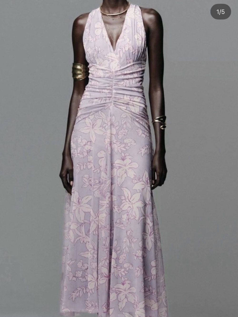 ZARA PRINTED TULLE MAXI DRESS
LILAC